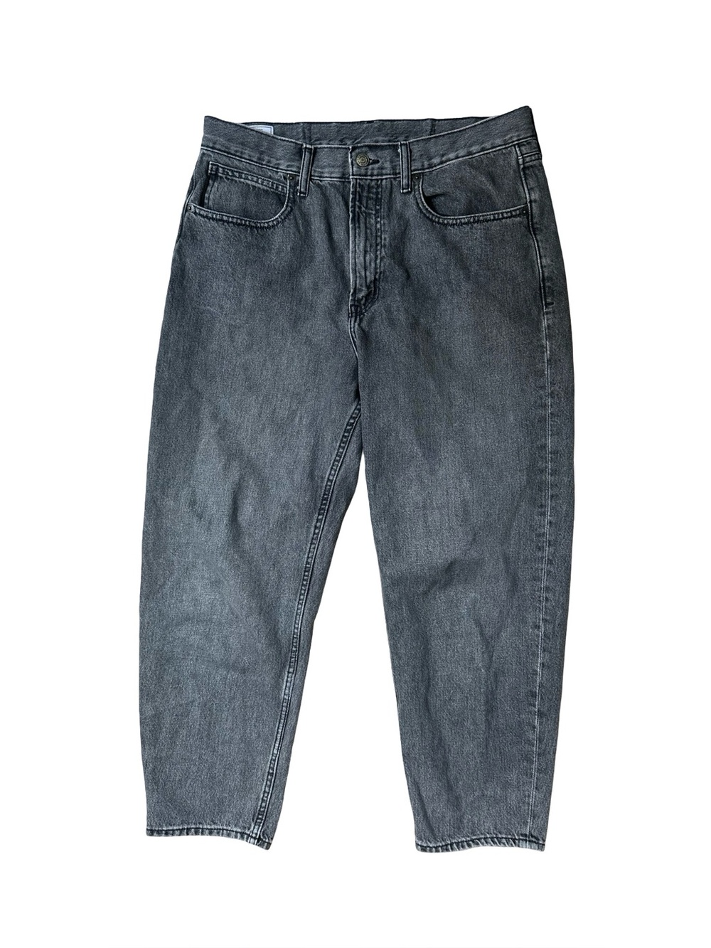 Gap High Rise Barrel Jeans Washed Black 30/10